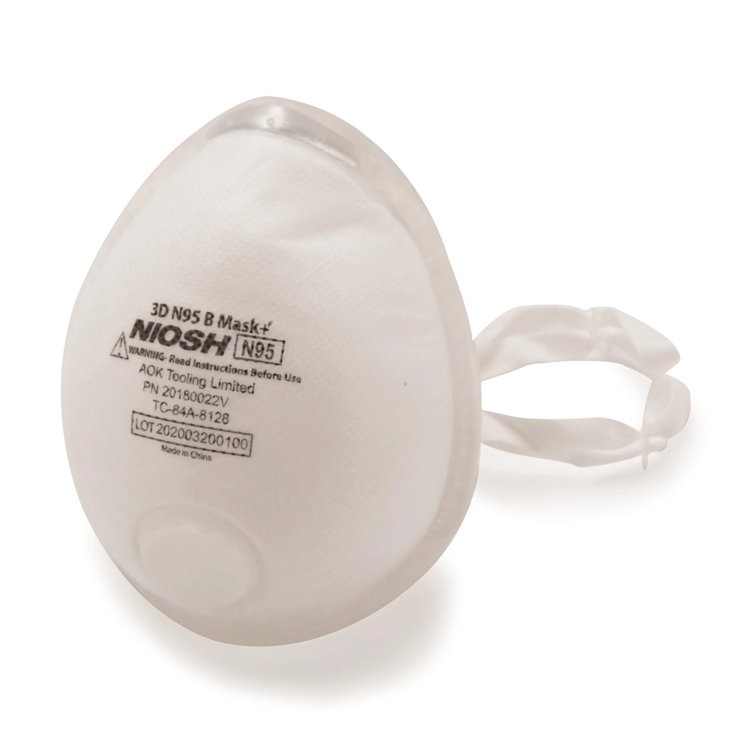 N95 3D+ Valved Mask with 360-Degree Silicone Seal – Large