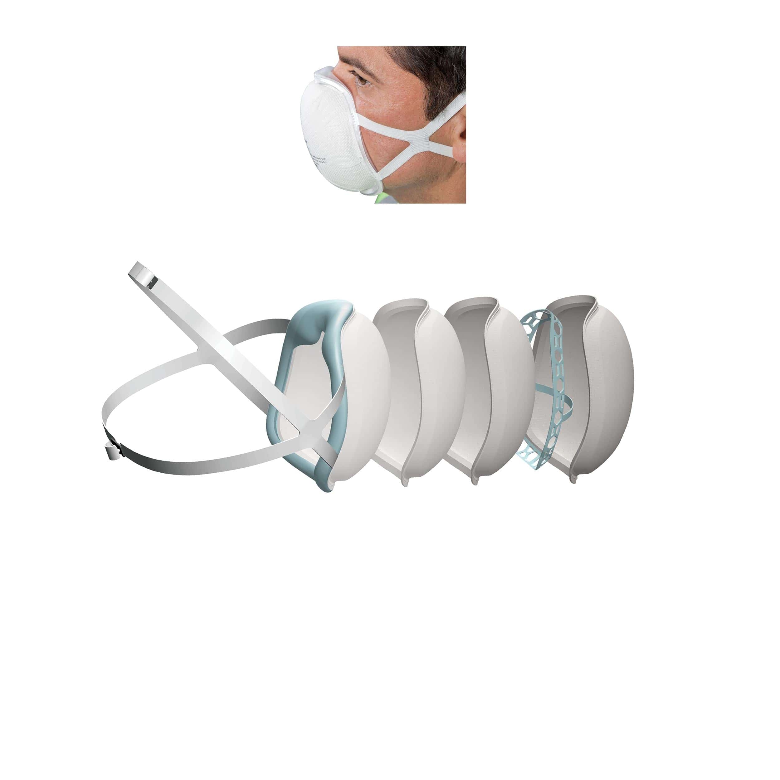95 3D+ Valved Mask with 360-Degree Silicone Seal - Extra-Large - Image 2