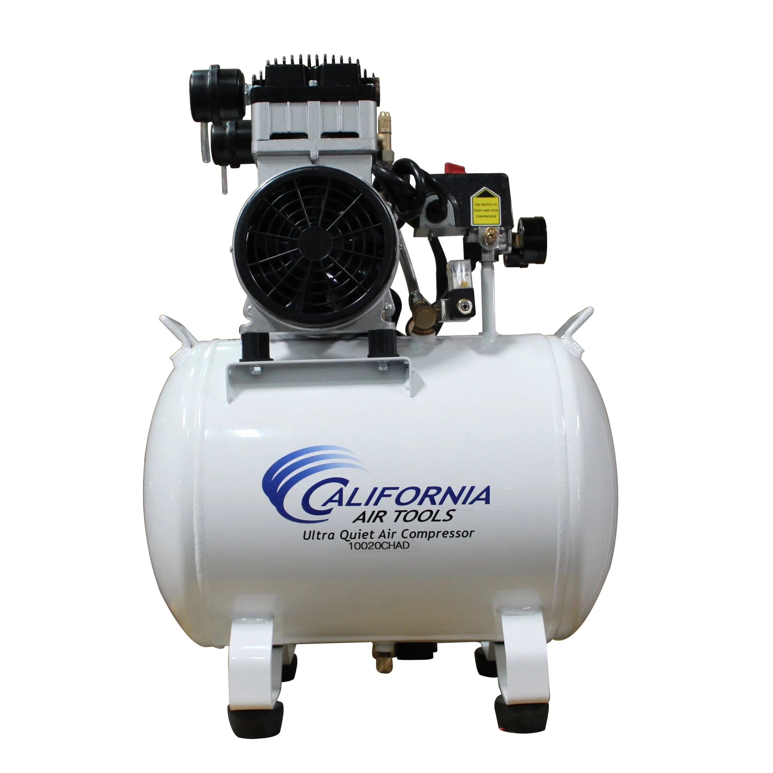 2HP 220V 10 Gallon Oil-Free Steel Tank Air Compressor with Auto Drain Valve
