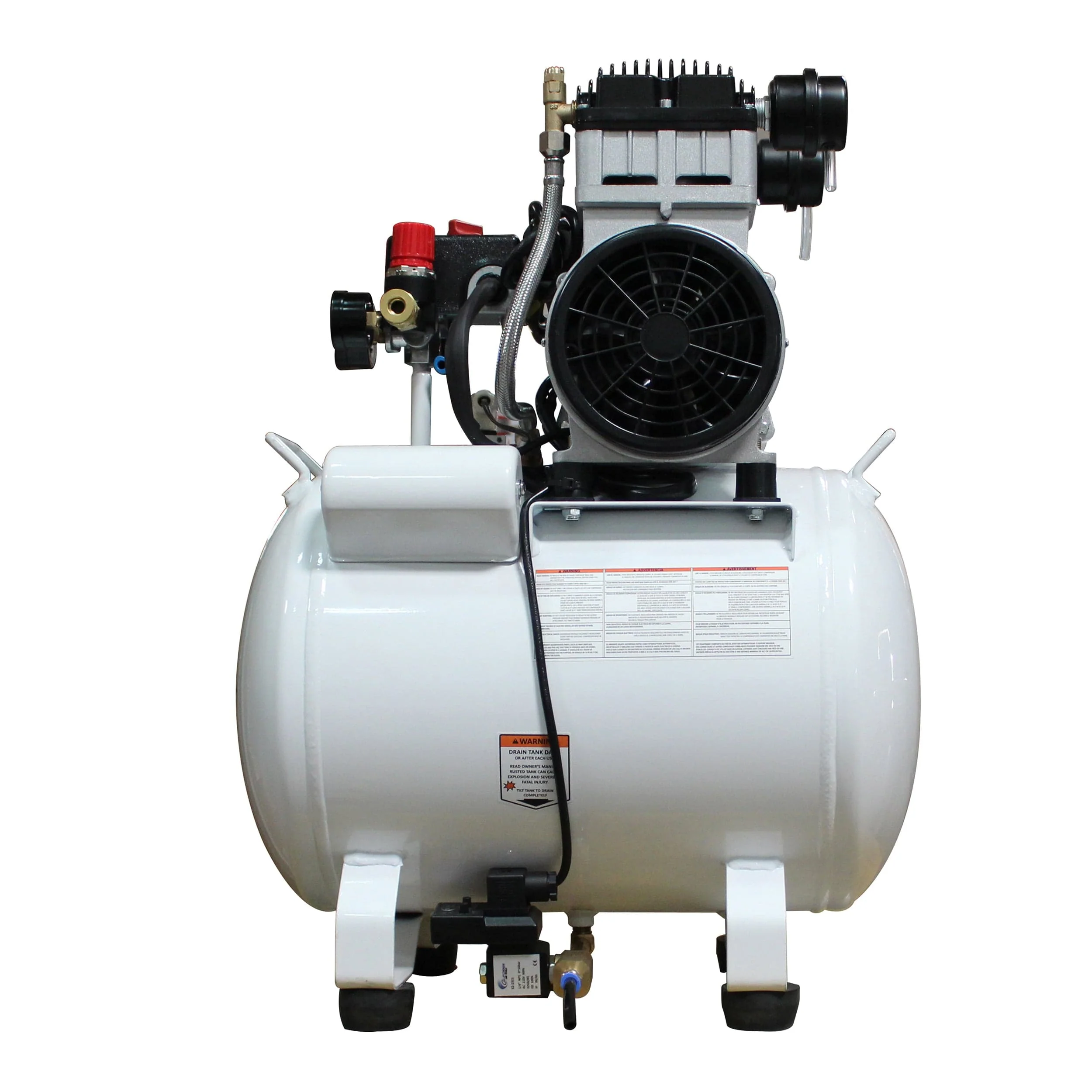 2HP 220V 10 Gallon Oil-Free Steel Tank Air Compressor with Auto Drain Valve - Image 2