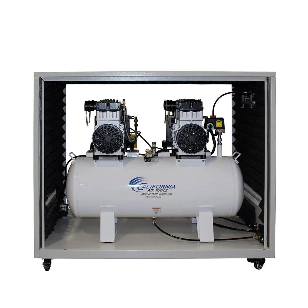 4HP 20 Gallon Oil-Free Compressor with Drying System in Soundproof Cabinet - Image 2