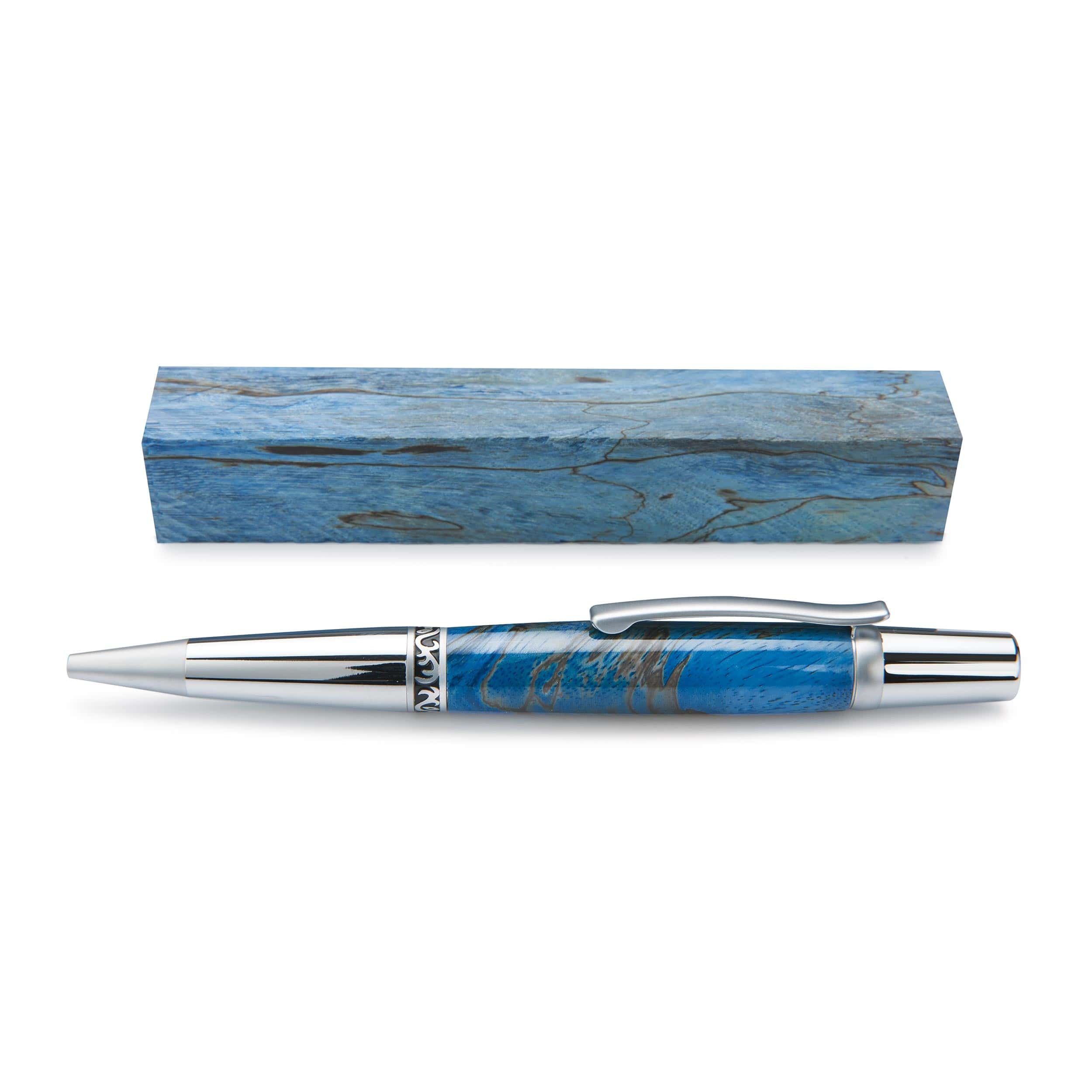 Stabilized & Dyed Spalted Tamarind Pen Blank - 3/4" x 3/4" x 5" - Image 1