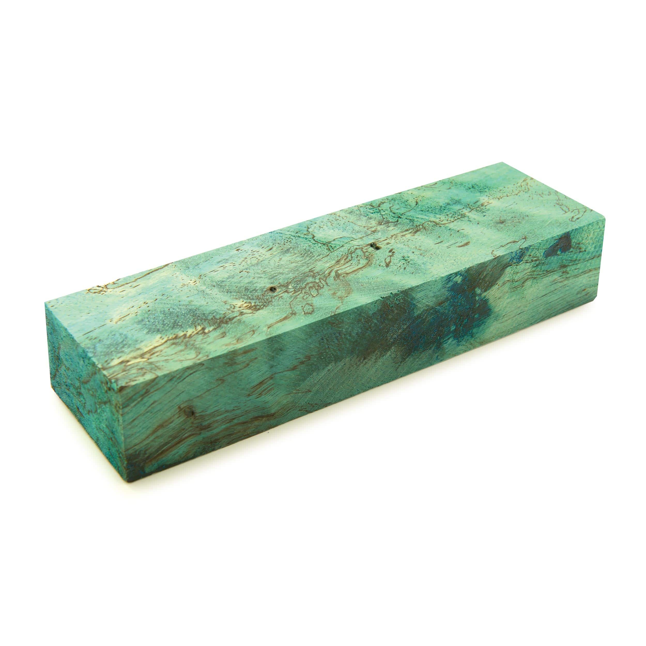 Stabilized & Dyed Spalted Tamarind Knife Scale – 1″ x 1-1/2″ x 5″