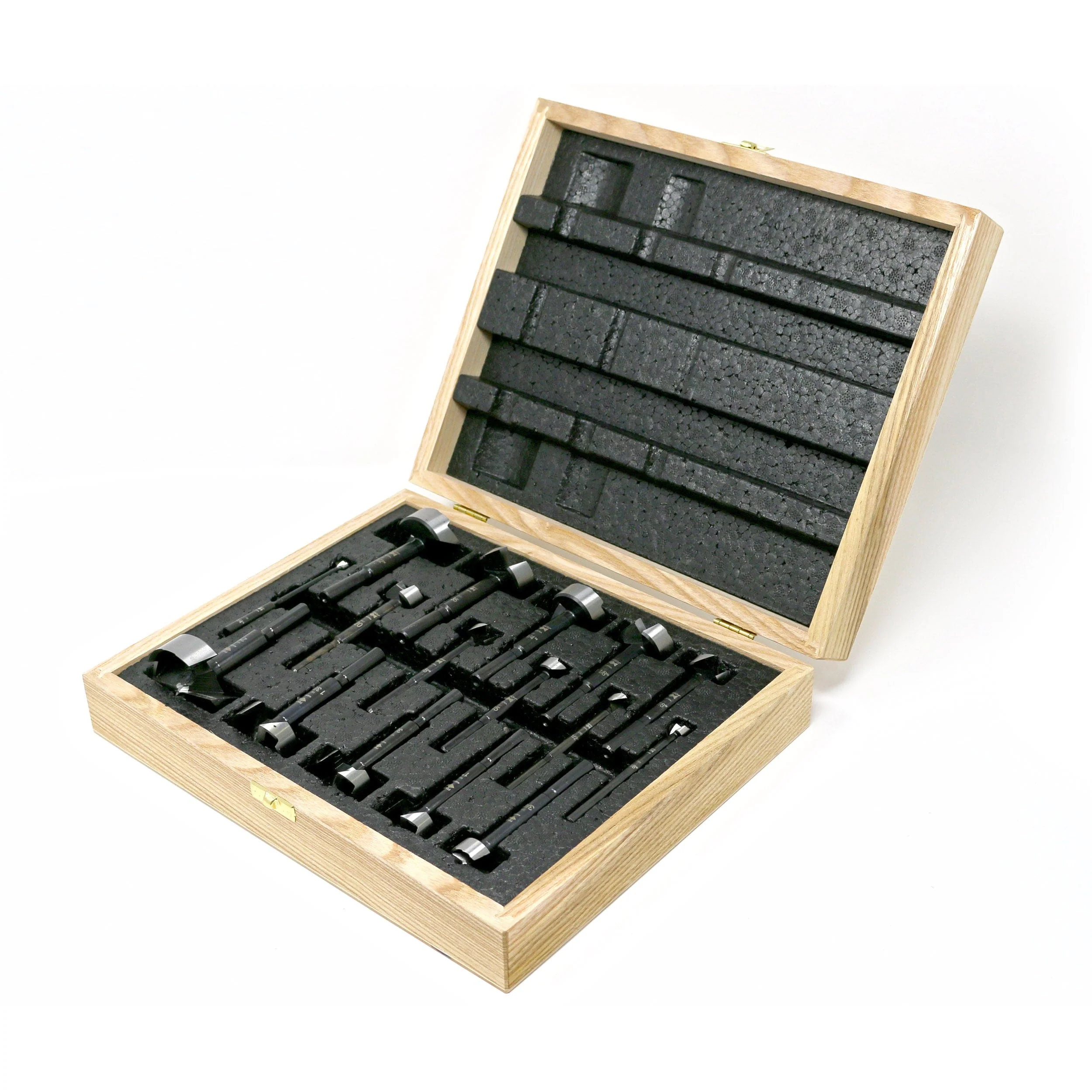 Black Shark Forstner Bit Set In Wooden Box – Imperial and Metric – 16 Piece