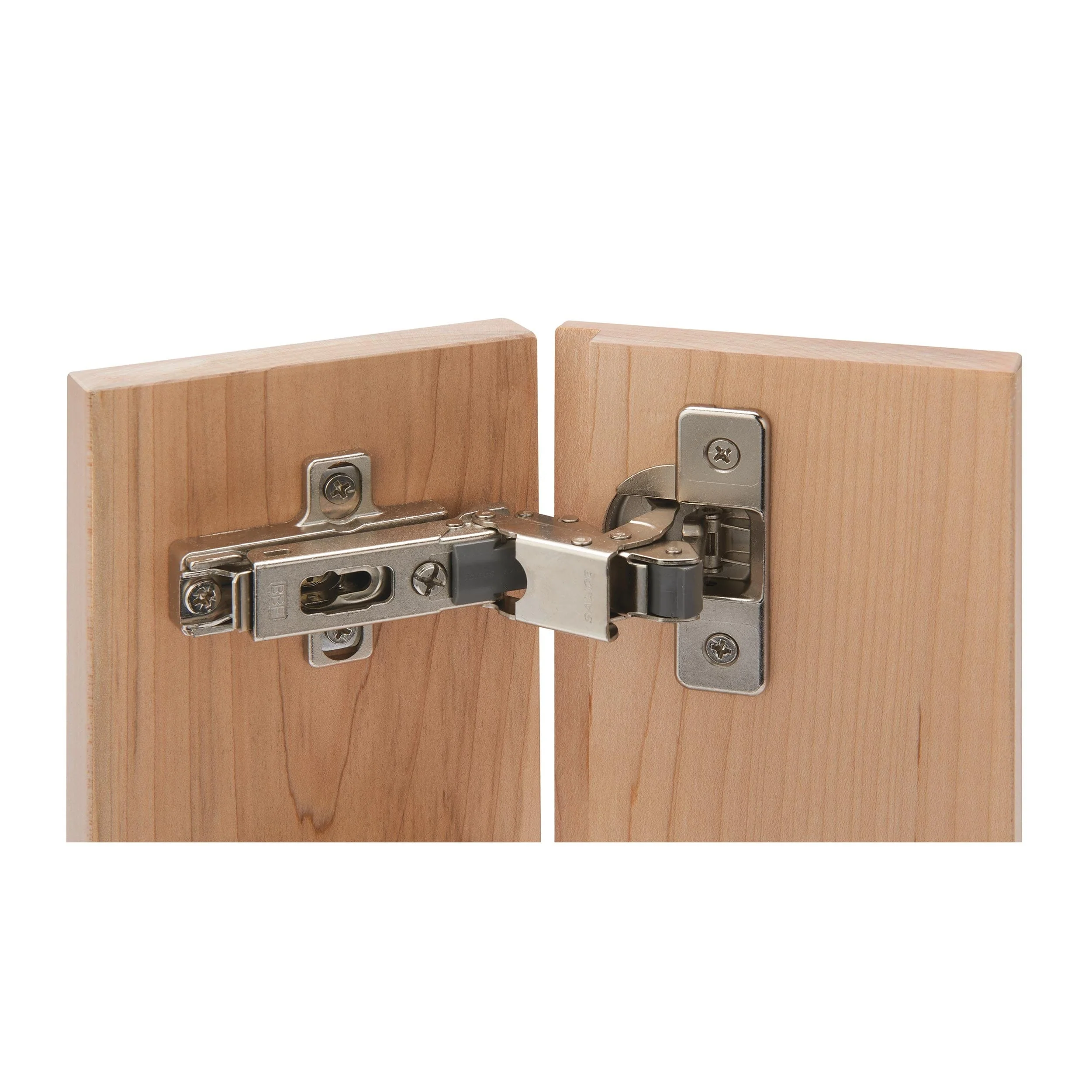 Soft Close Hinge – Face Frame or Frameless – Nickel Plated – 110 Degree – 1/2″ Lipped – 1 Pair