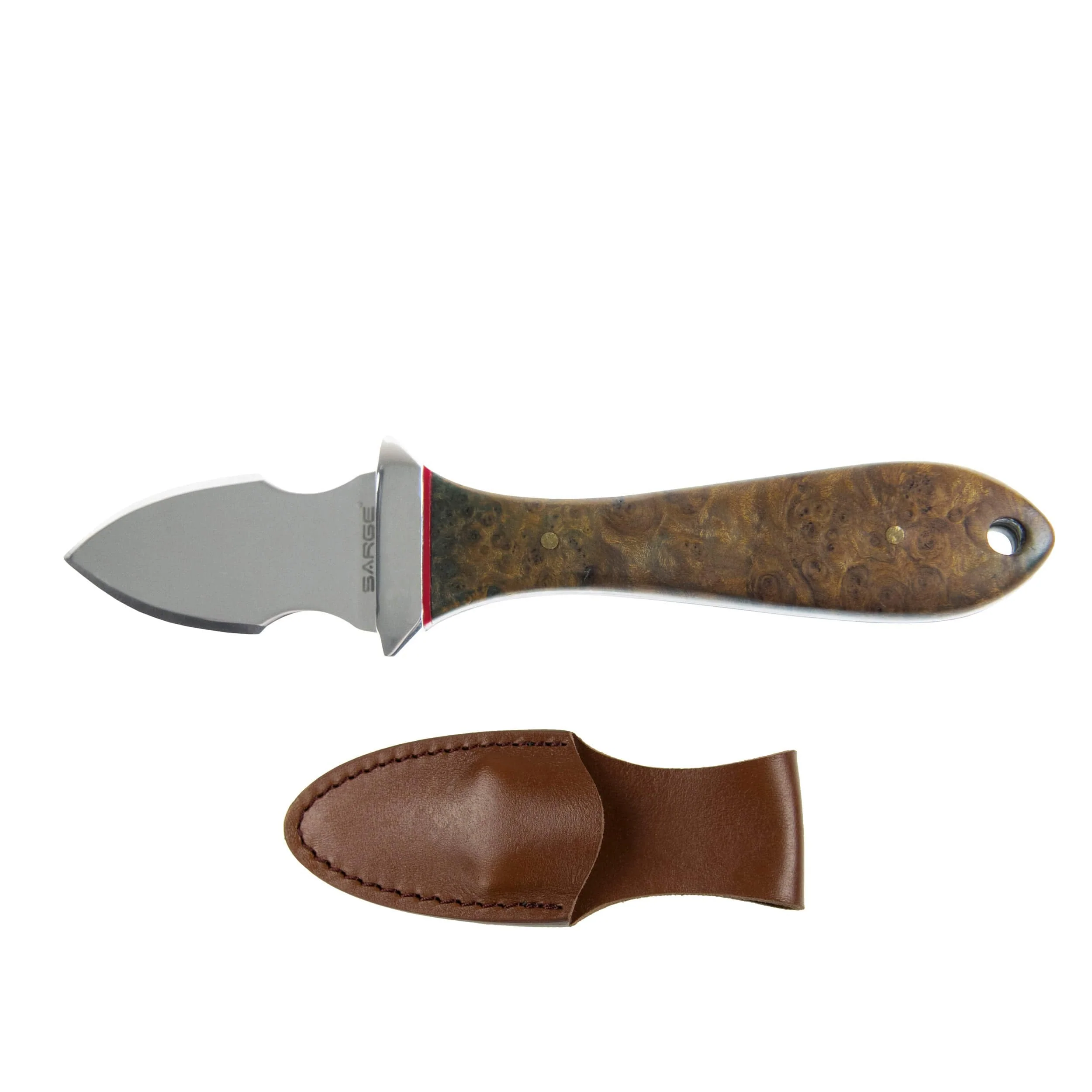 Tide – Maple Burl Oyster Knife, Stainless Steel