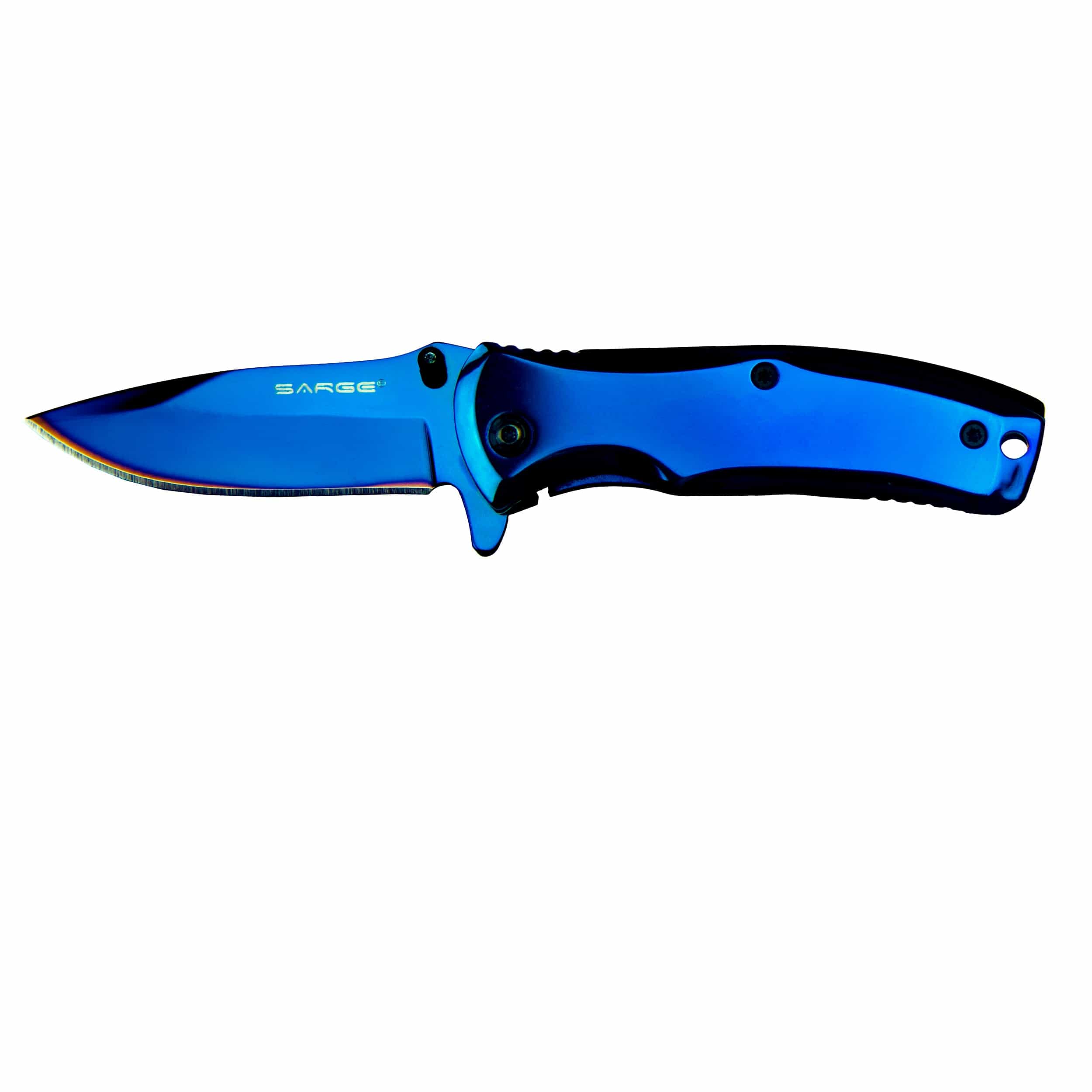 Phase – Blue TiN Swift Assist Folder Knife, Stainless Steel 2-1/2″ Blade