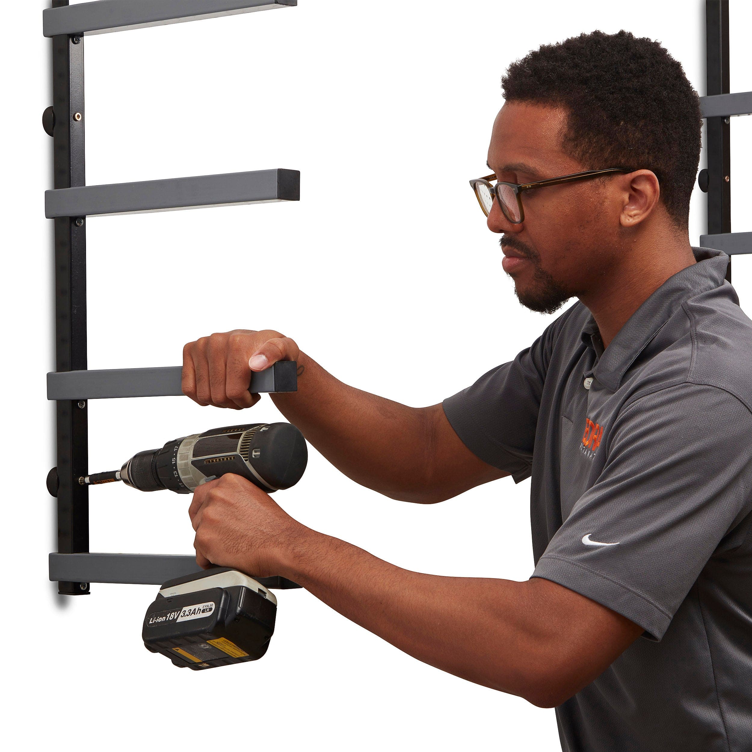 6-Level Lumber Storage Rack - Black & Gray - Image 3