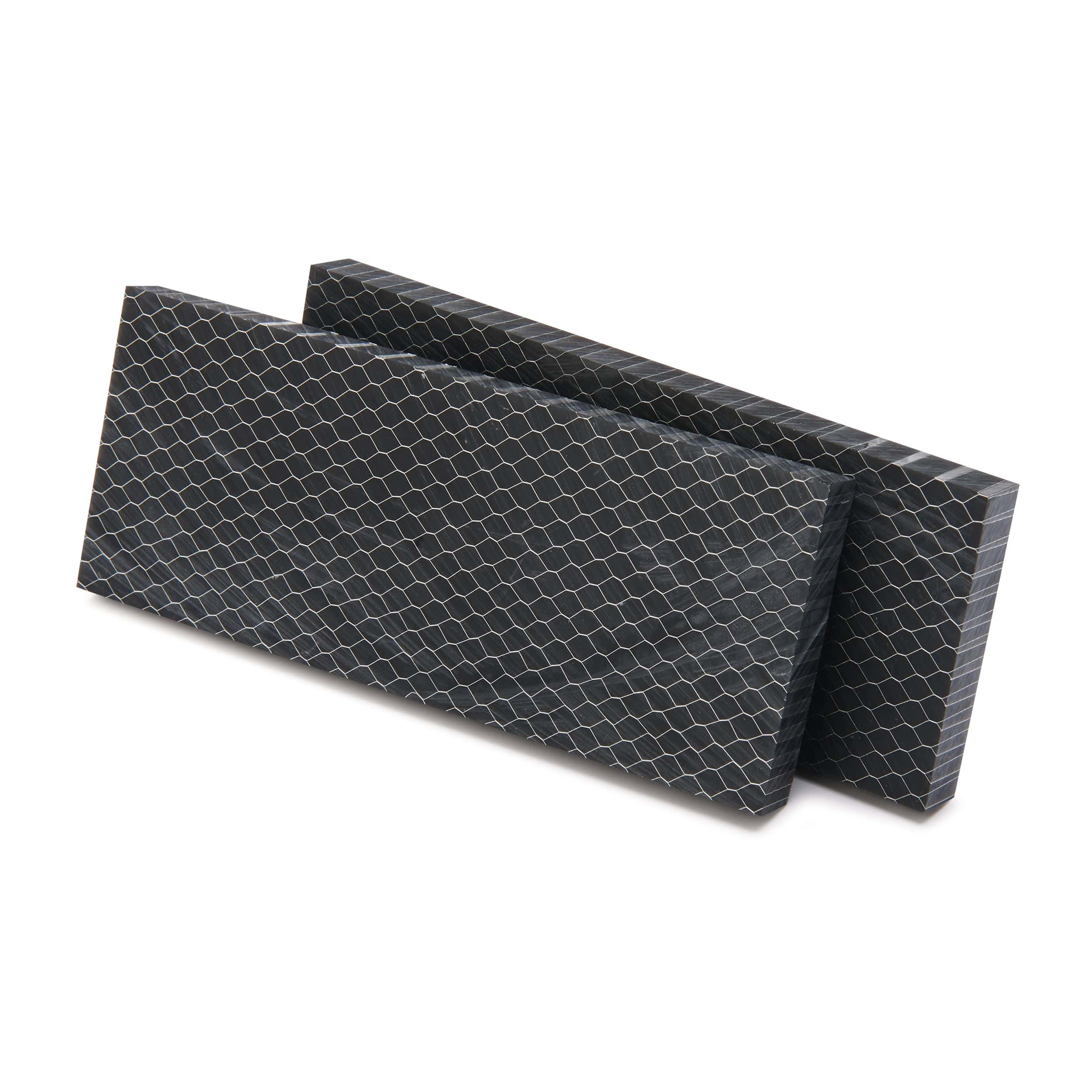 Acrylic Honeycomb Knife Scales – 3/8″ x 2″ x 5″ – Pair