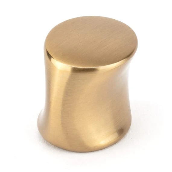 Contemporary Knob - 1-3/16" x 7/8" - Aurum Brushed Gold - Image 1