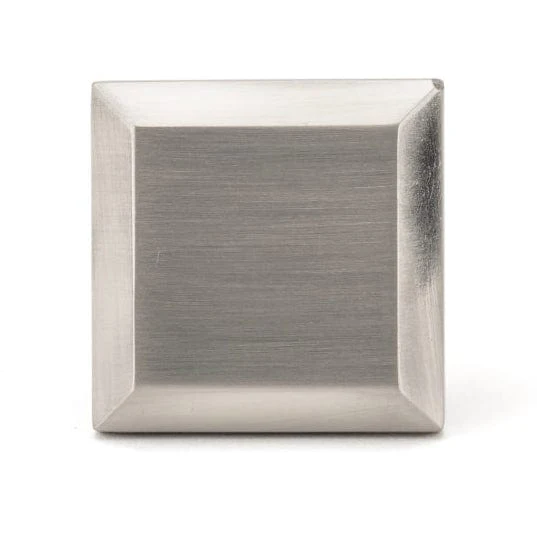 Transitional Knob Square - 1-11/32" x 1-11/32" - Brushed Nickel - Image 2