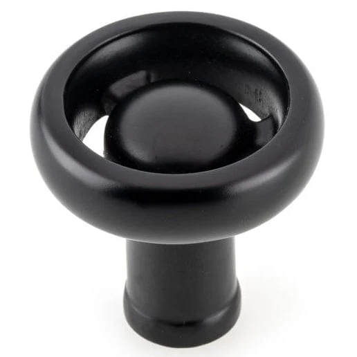 Eclectic Knob, 1-13/32" D, Matte Black - Image 1
