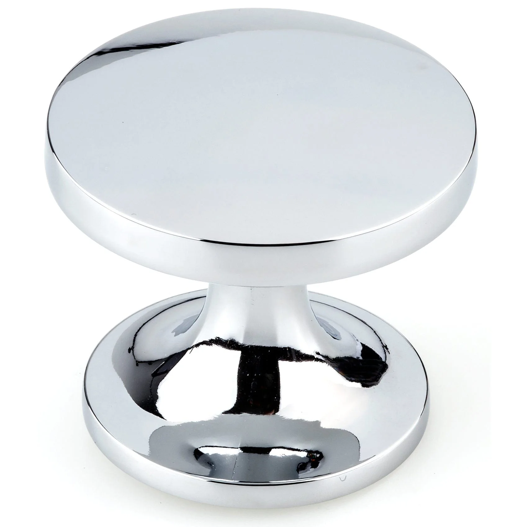 Contemporary Knob, 1-23/32" D, Chrome - Image 1