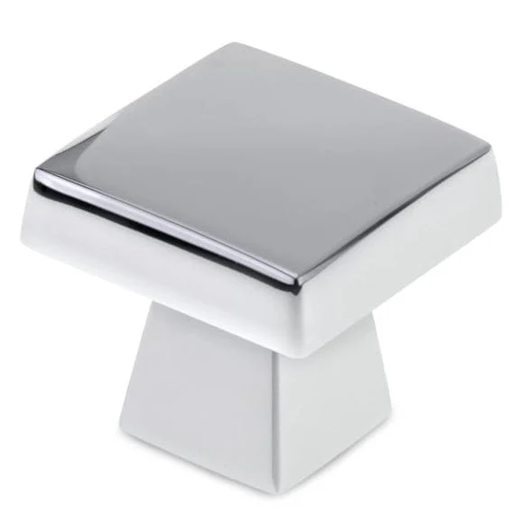 Contemporary Knob, 1-5/32" x 1-5/32", Chrome - Image 1