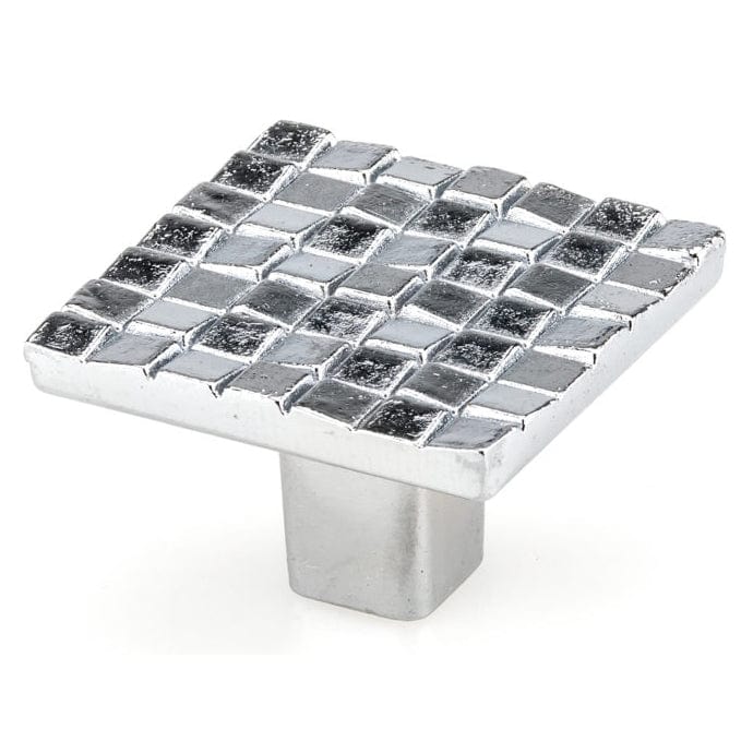 Contemporary Knob, 1-1/4" x 1-1/4", Chrome - Image 1