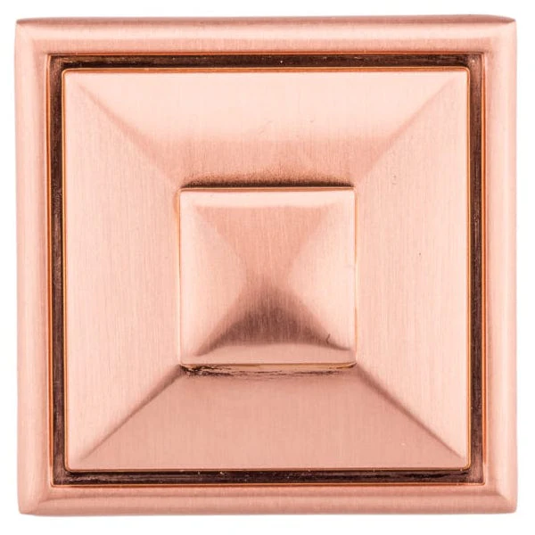 Transitional Square Knob - 1-1/2" x 1-1/2" - Rose Gold - Image 2