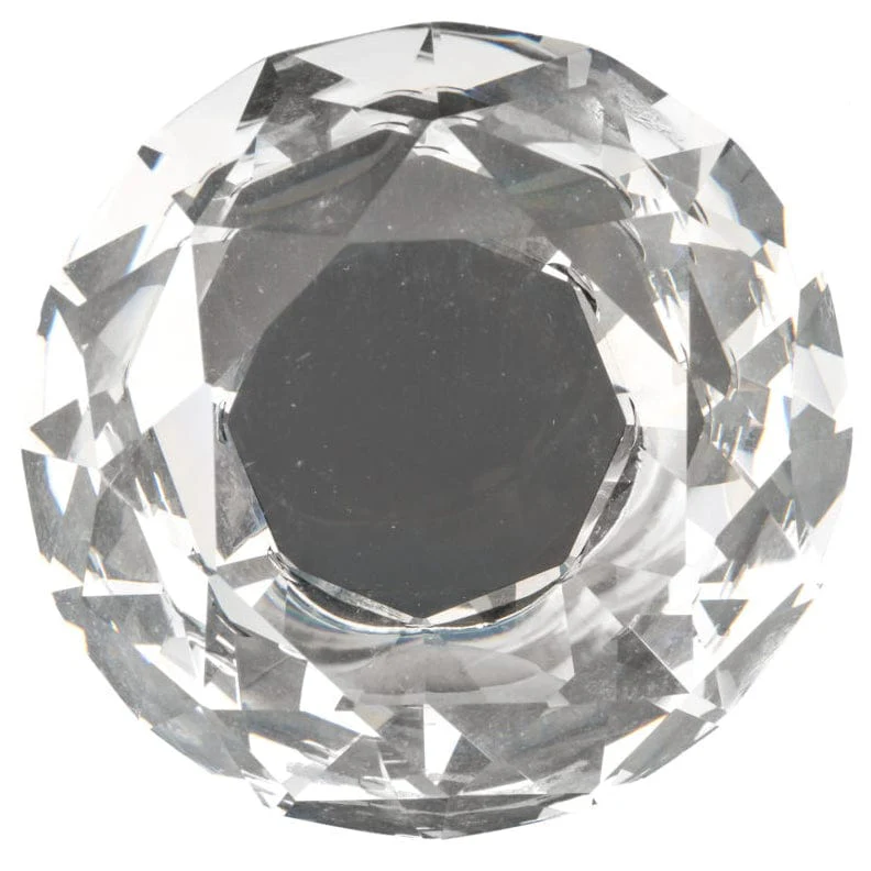 Contemporary Knob, 2" D, Chrome, Clear - Image 2