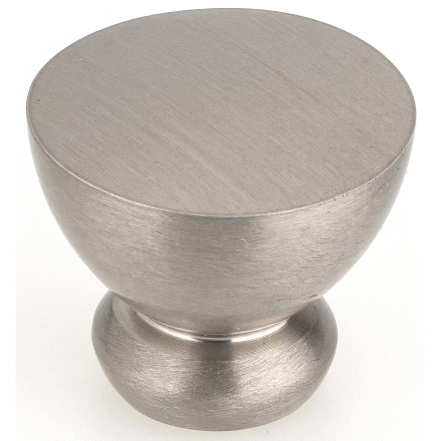 Contemporary Knob, 1-1/32″ D, Brushed Nickel