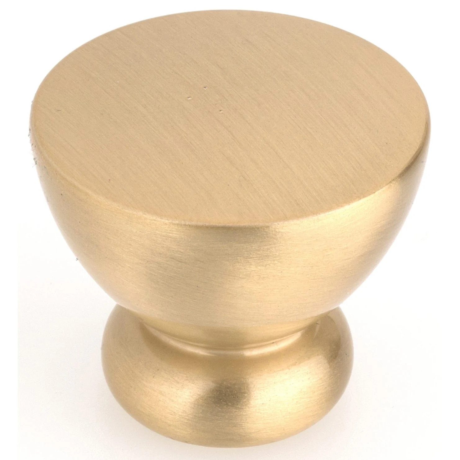 Contemporary Knob – 1-1/4″ D – Brushed Gold