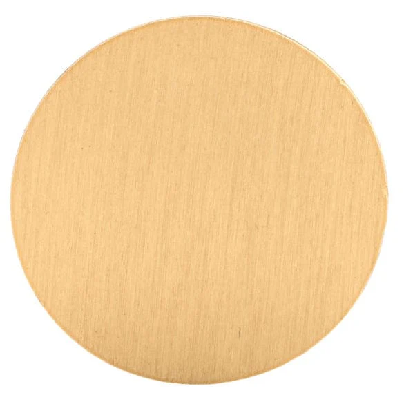 Contemporary Knob - 1-1/4" D - Brushed Gold - Image 2