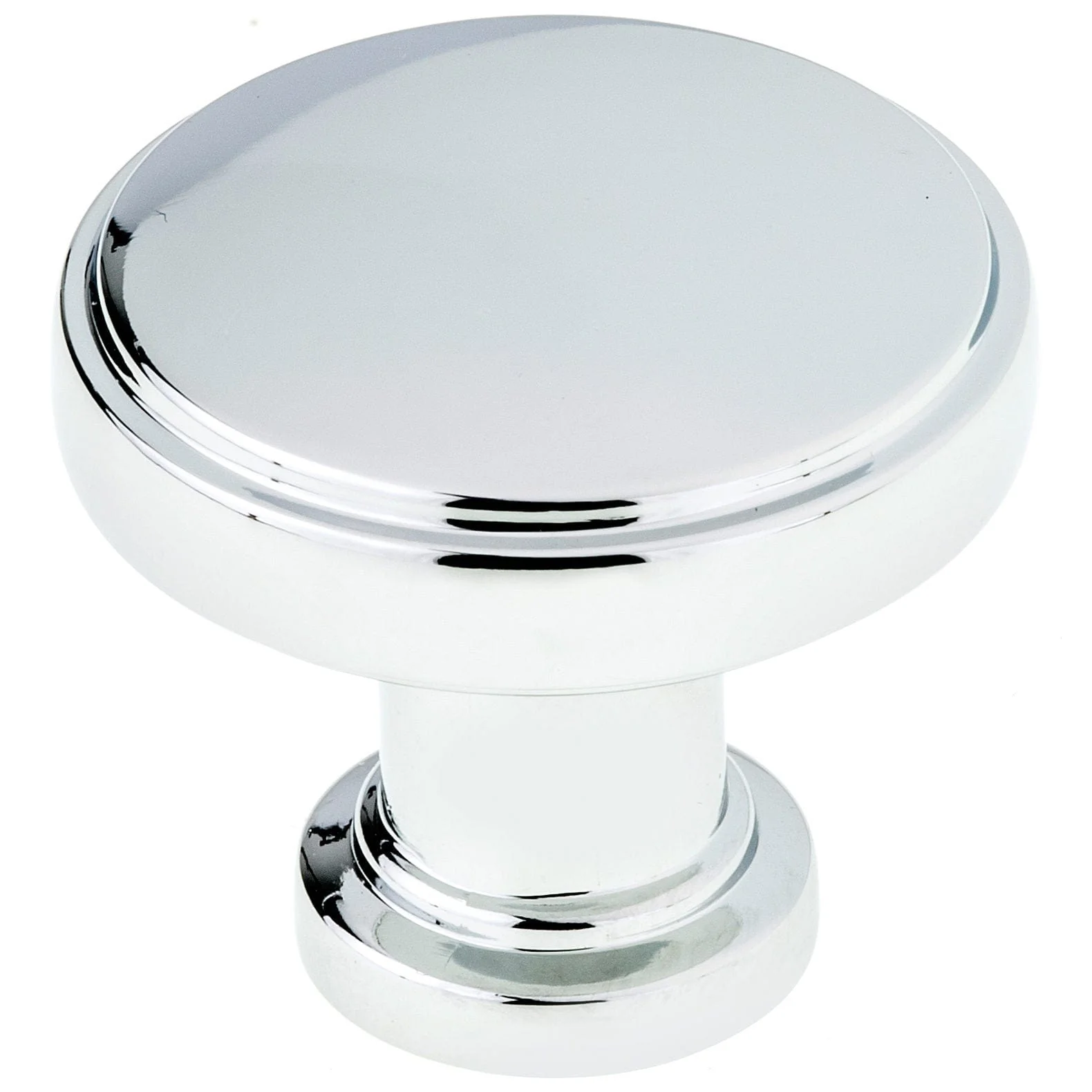 Contemporary Knob - 1-11/32" D - Chrome - Image 1