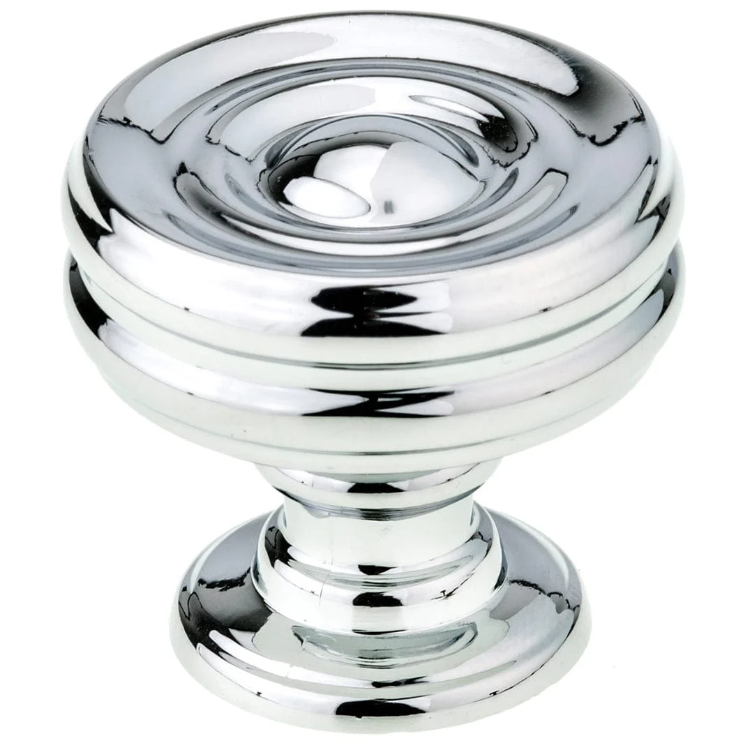 Contemporary Knob - 1-3/8" D - Chrome - Image 1