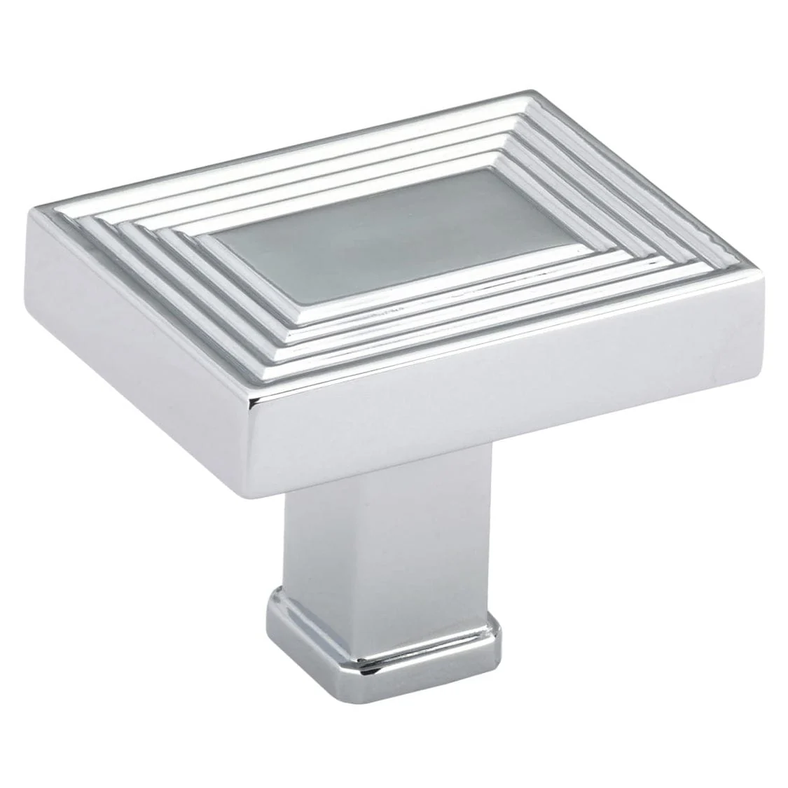 Transitional Knob, 1-25/32" x 1-3/8", Chrome - Image 1