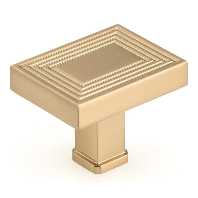 Transitional Knob, 1-25/32" x 1-3/8", Champagne Bronze - Image 1