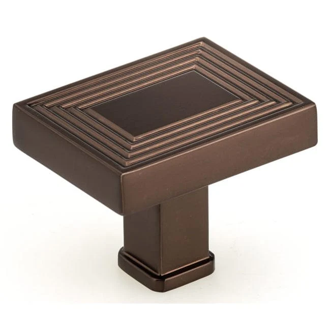 Transitional Knob, 1-25/32" x 1-3/8", Honey Bronze - Image 1