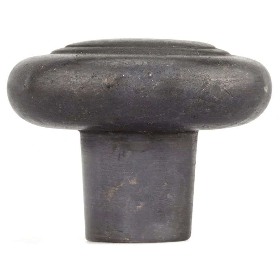 Smooth Traditional Knob with Ridge Embellishment - 1-3/8" Diameter - Dark Bronze - Image 3