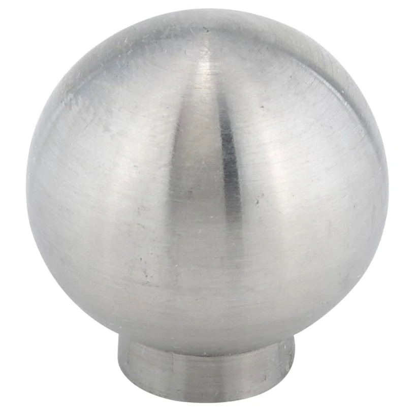 Contemporary Knob, 31/32" D, Stainless Steel - Image 1