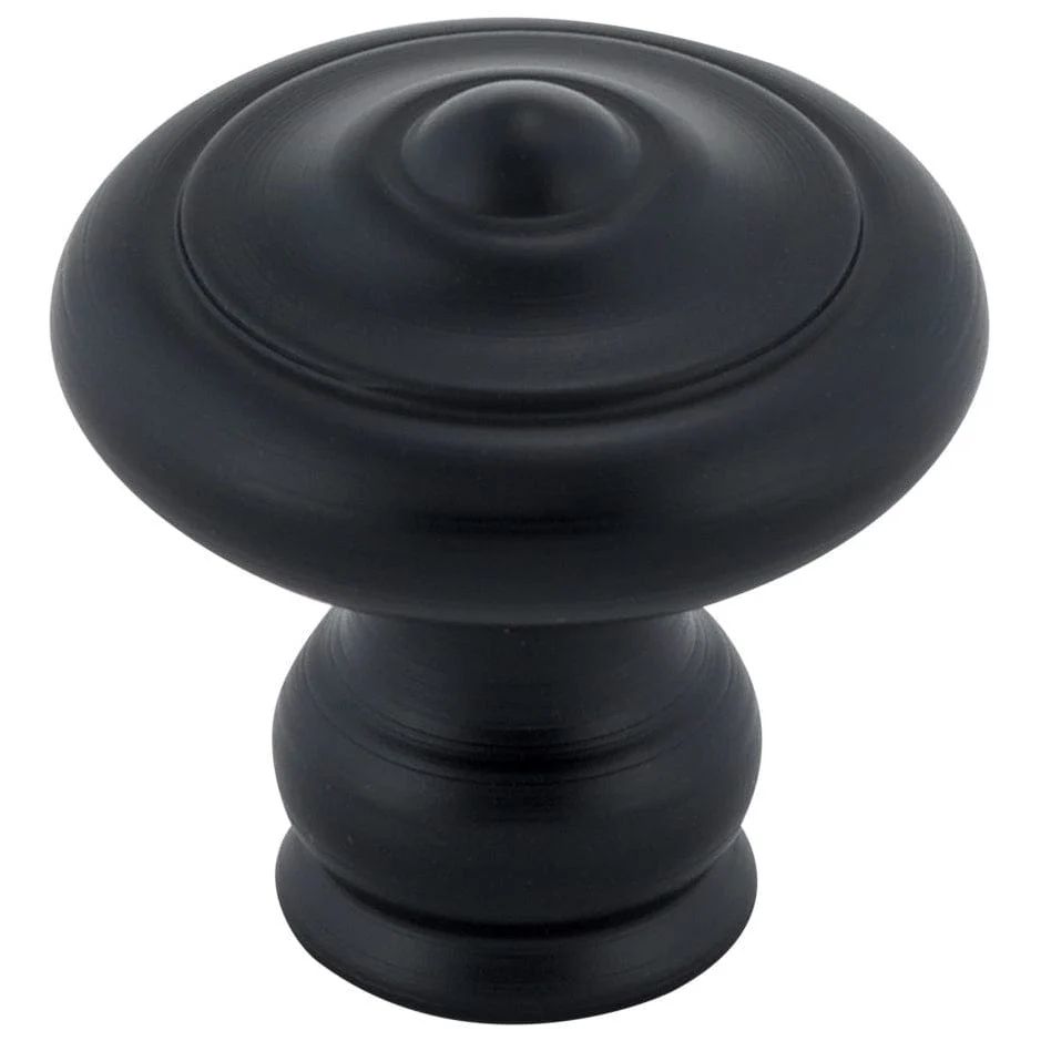 Traditional Forged Iron Knob – 1-3/16″ Diameter – Matte Black