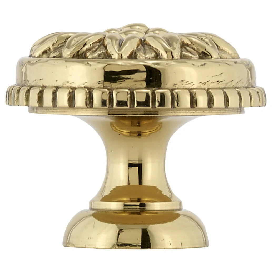 Traditional Knob, 1-3/16" D, Brass - Image 3