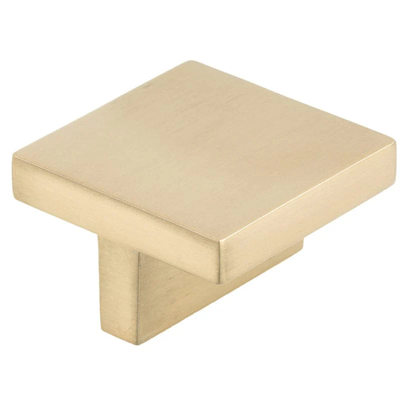 Contemporary Knob, 1-21/32″ x 1-21/32″, Champagne Bronze