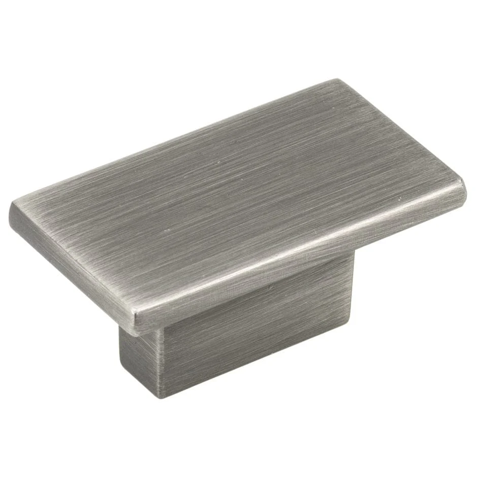 Contemporary Knob, 1-9/16" x 7/8", Antique Nickel - Image 1