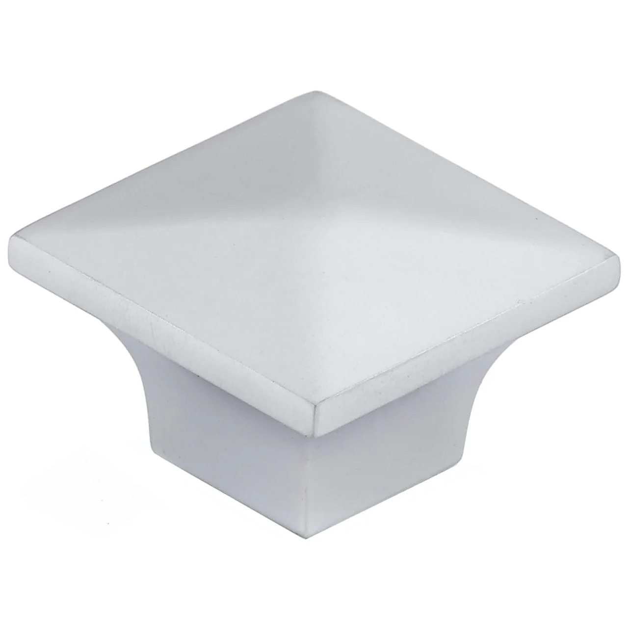 Contemporary Knob, 1-1/4" x 1-1/4", Matte Chrome - Image 1