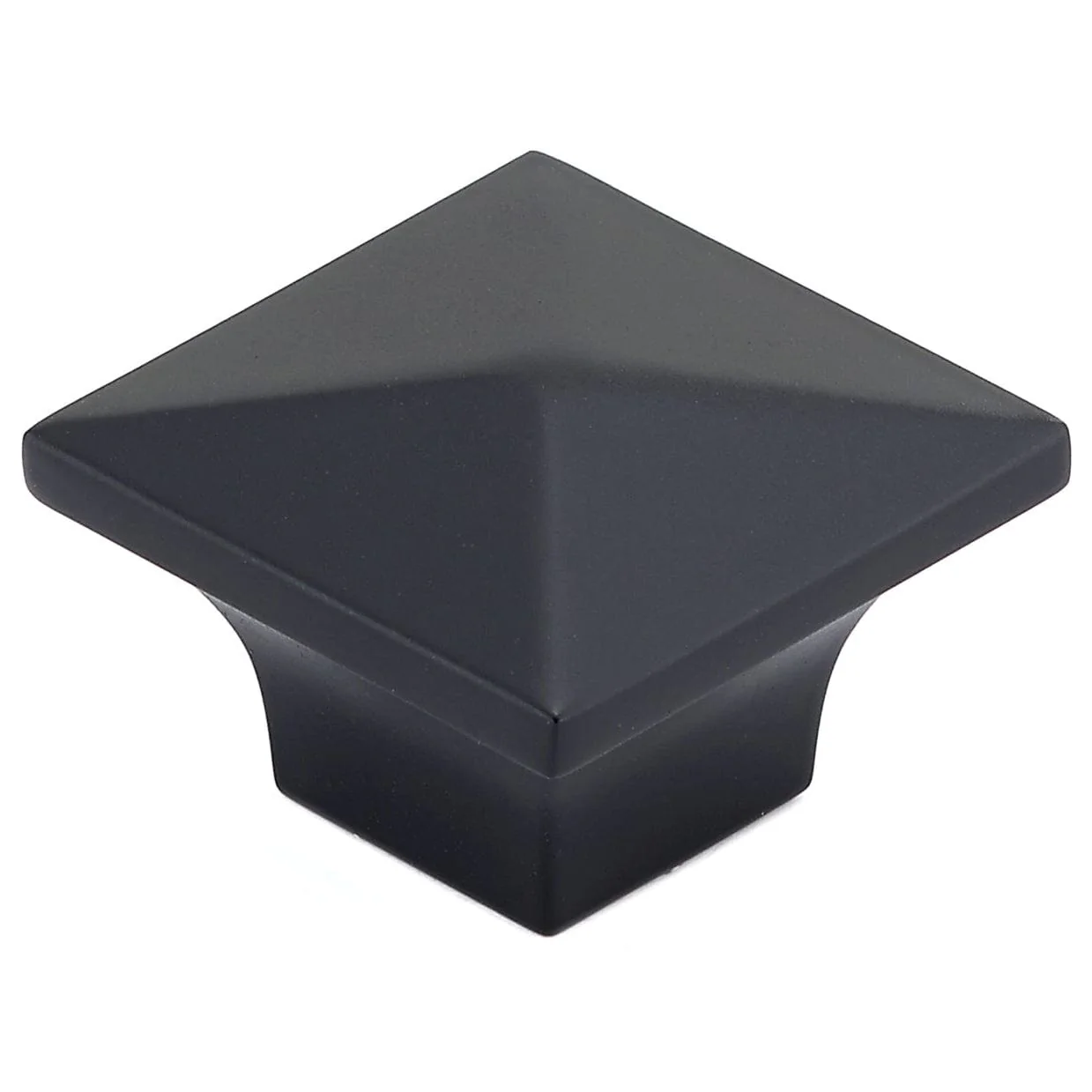 Contemporary Knob, 1-1/4″ x 1-1/4″, Matte Black