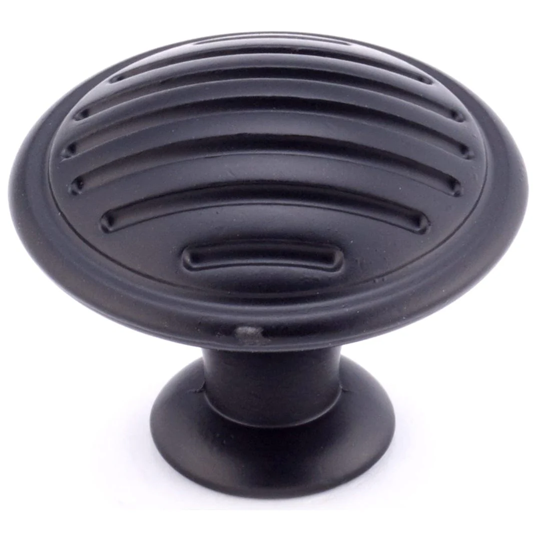 Contemporary Knob, 1-3/16″ D, Matte Black