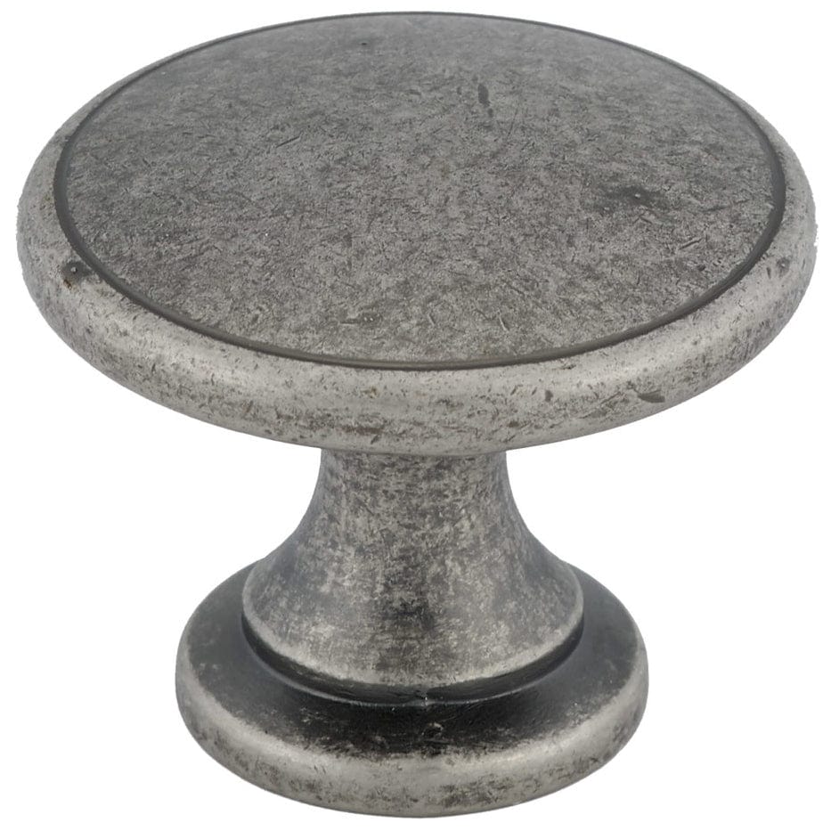 Traditional Knob, 1-3/4" D, Pewter - Image 1