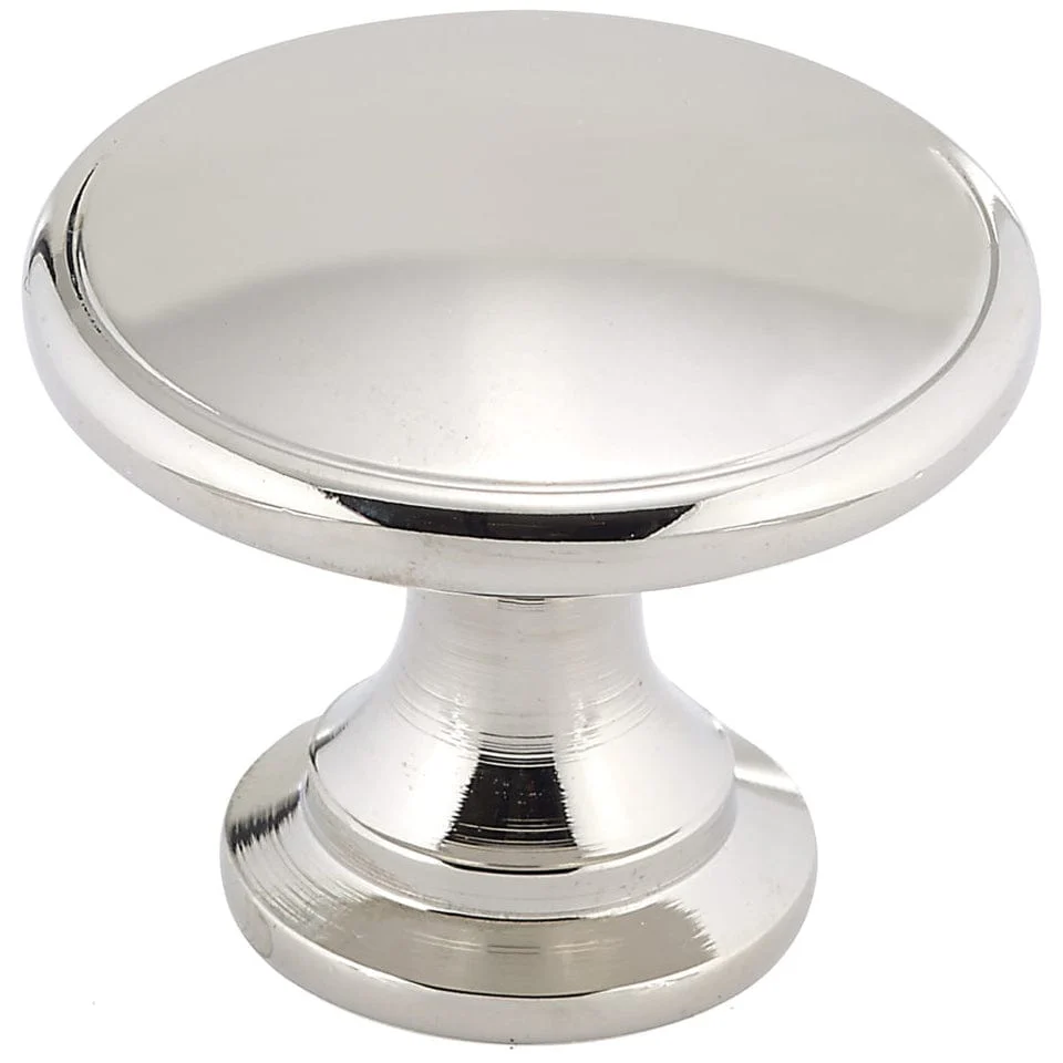 Traditional Knob, 1-3/4" D, Polished Nickel - Image 1
