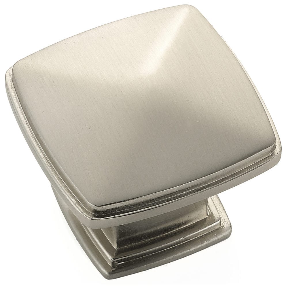 Transitional Knob, 1-11/16″ x 1-11/16″, Brushed Nickel