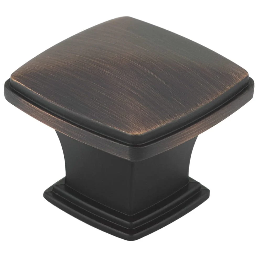 Transitional Square Knob – 1-11/16″ x 1-11/16″ – Brushed Oil-Rubbed Bronze