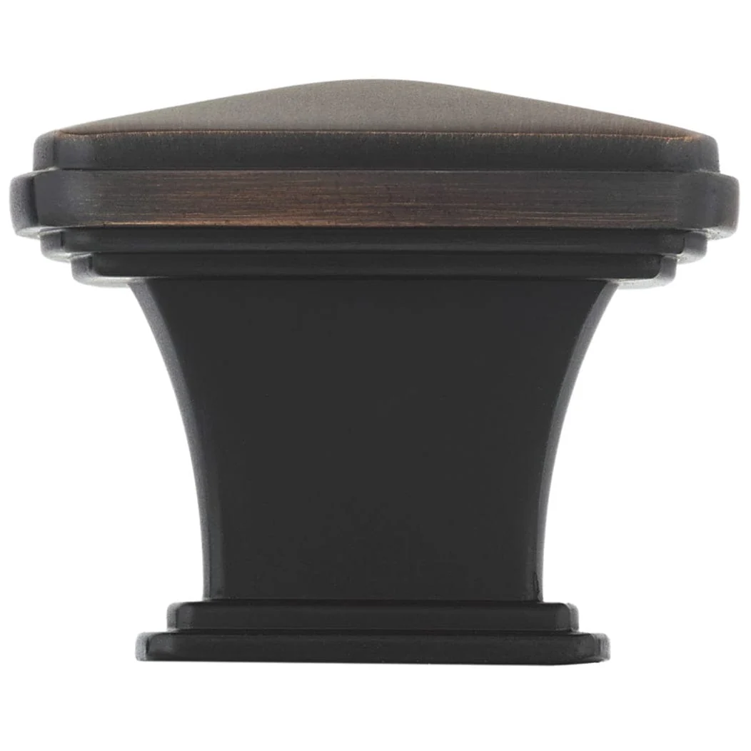 Transitional Square Knob - 1-11/16" x 1-11/16" - Brushed Oil-Rubbed Bronze - Image 3