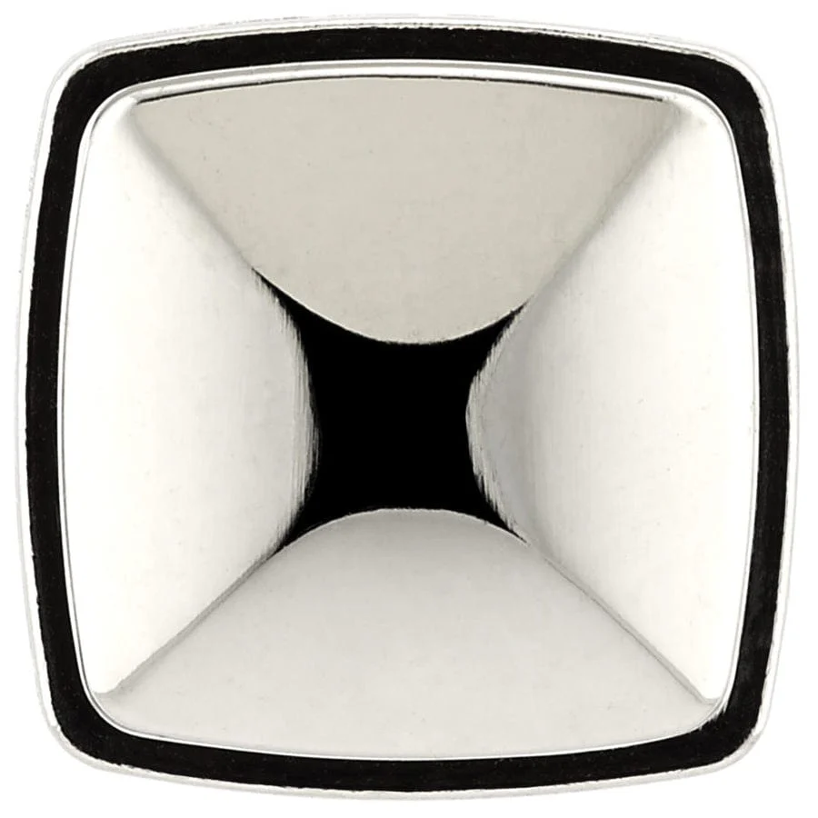Transitional Knob, 1-7/32" x 1-7/32", Polished Nickel - Image 2
