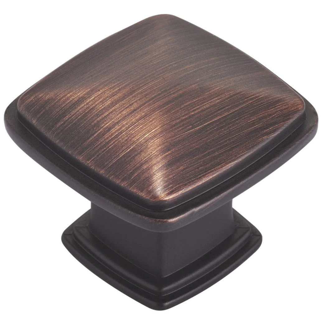 Transitional Knob, 1-7/32″ x 1-7/32″, Brushed Oil-Rubbed Bronze