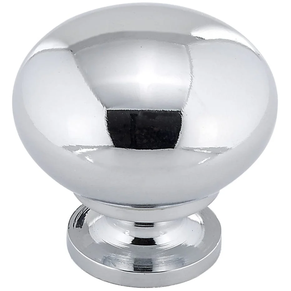 Traditional Mushroom Shape Knob- 1-1/4″ Diameter – Chrome