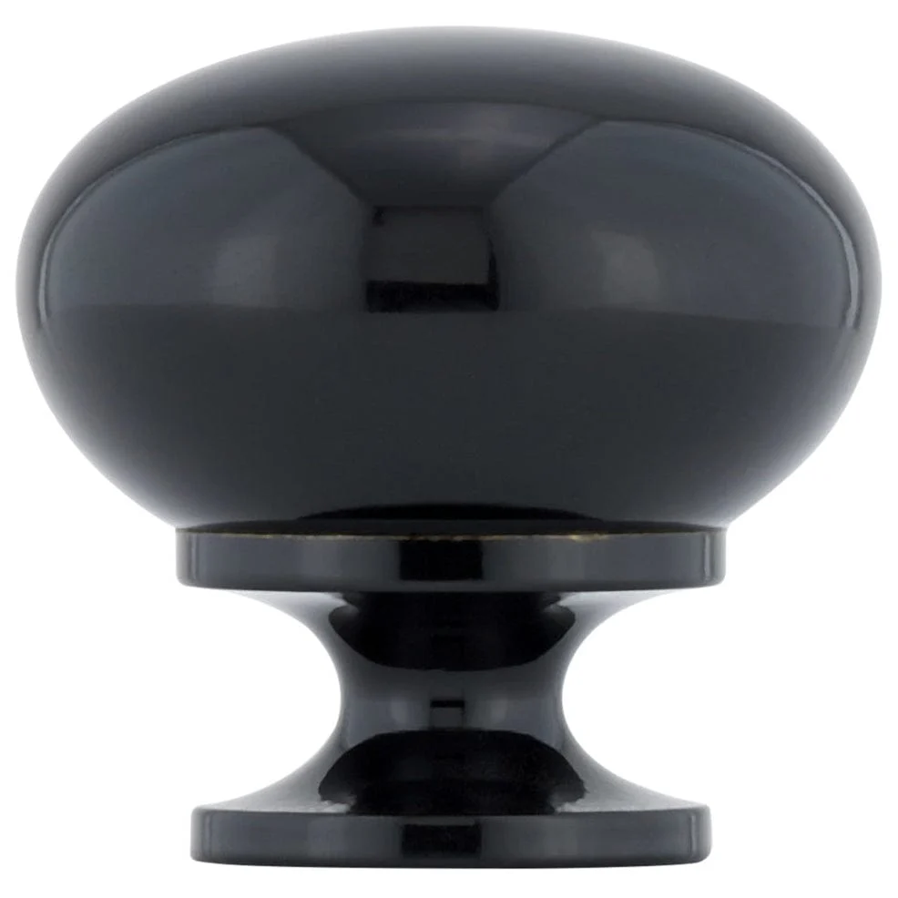 Traditional Knob, 1-1/4" D, Black - Image 3