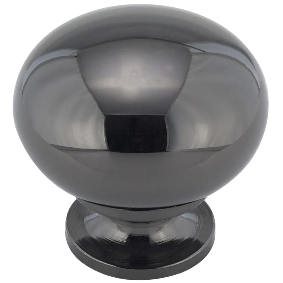 Traditional Knob, 1-1/4" D, Black Nickel - Image 1