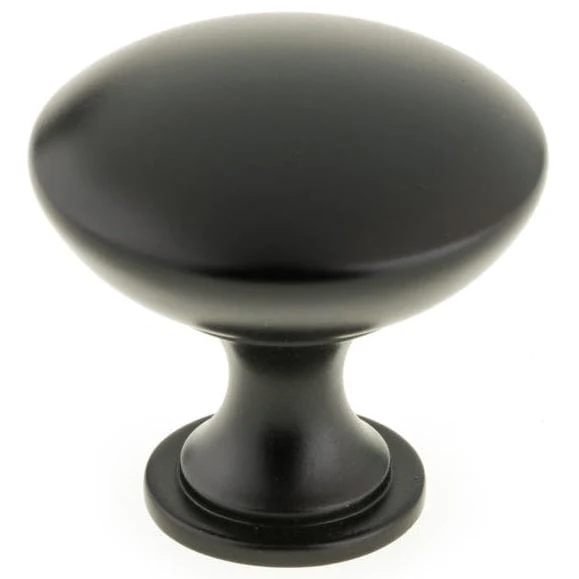 Contemporary Knob, 1-9/16″ D, Matte Black