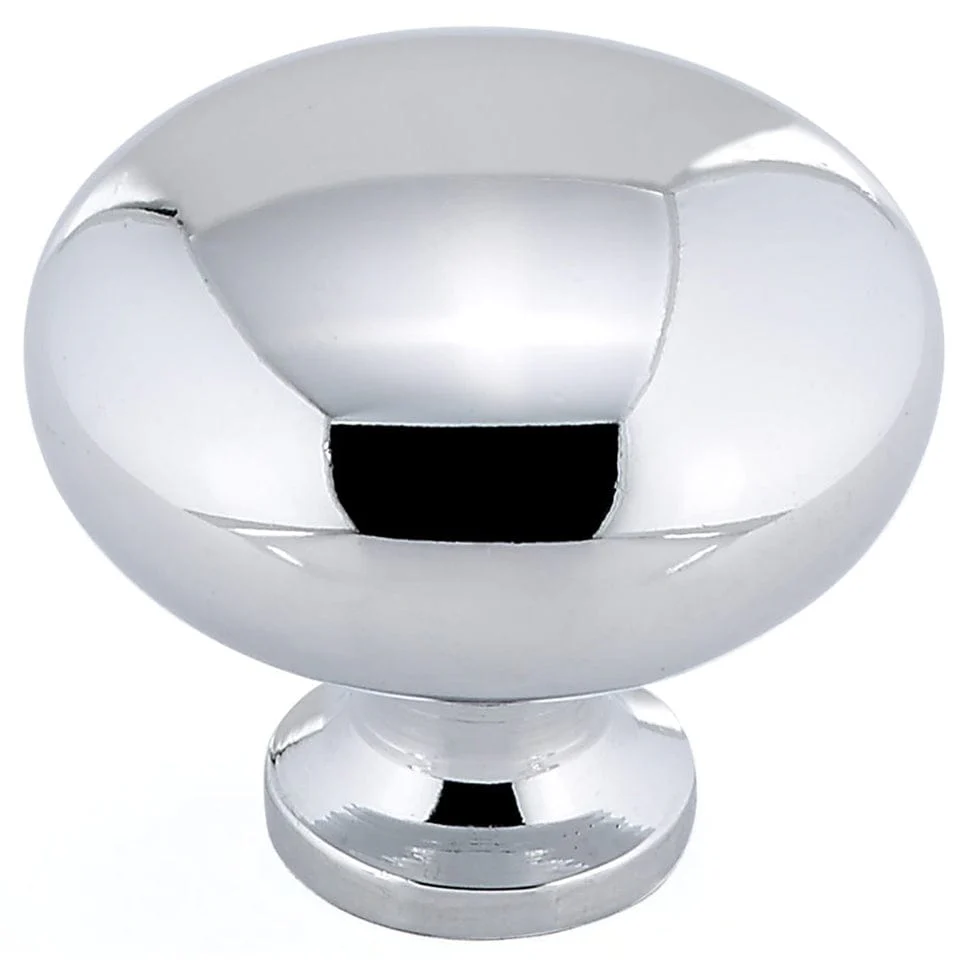 Contemporary Knob, 1-1/4" D, Chrome - Image 1